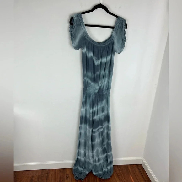 Jen’s Pirate Booty Blue Tie Dye Boho Jumpsuit Size S - Picture 1 of 9